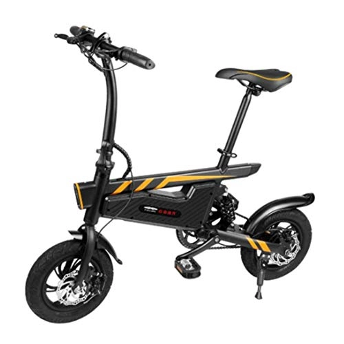 Elektrofahrräder : LILIJIA Tragbare Kleine Zusammenklappbare E-Bikes für Männer Mit 250 W / 6Ah Batterie, 36 V 12 Zoll Leichtgewicht Männer City Fitness Outdoor Sporting Pendeln Elektrofahrräder für Erwachsene