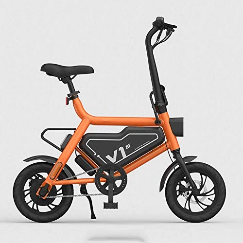 Elektrofahrräder : LILIJIA Tragbares Mountainbike, 250W 12 '' Stoßfestes Reifen-elektrofahrrad Mit 36V / 7, 8Ah Hochleistungs-Lithium-ionen-Batterie, Outdoor Fitness City Pendeln, Orange