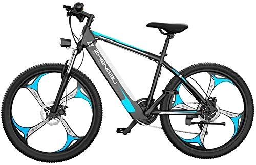 Elektrofahrräder : LIMQ 26-Zoll-Elektro-Mountainbike Fr Erwachsene Fat Tire-Elektrofahrrad Fr Erwachsene Schnee- / Berg- / Strand-E-Bike Mit Lithium-Ionen-Batterie, Blue