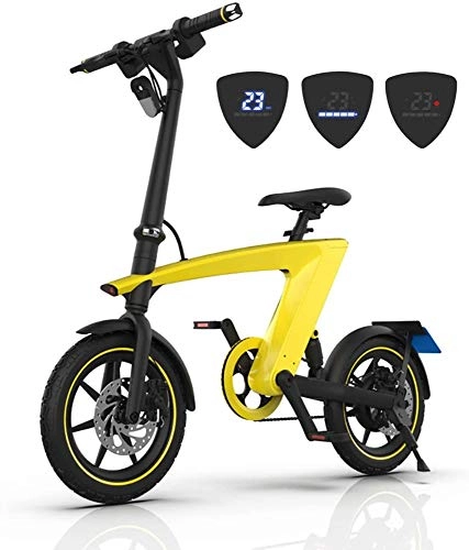 Elektrofahrräder : LIMQ City-Elektrofahrrad Fr Erwachsene 14-Zoll-E-Bike 250-W-Elektromoped Mit LED-Licht Elektrofahrrder Abnehmbare 36-V-10-Ah-Lithiumbatterie Doppelscheibenbremsen