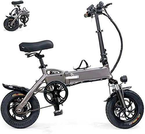 Elektrofahrräder : LIMQ E-Bike Damen Folding City Commute Bike 12 Zoll Fett Reifen Umweltfreundliches Fahrrad Mit 8AH Batterie Elektrofahrrad Fr Erwachsene 350W 48V