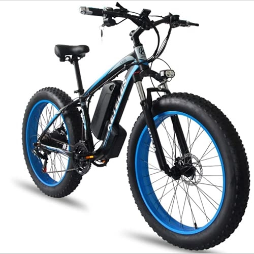 Elektrofahrräder : LIROUTH 1000W Elektrofahrrad Smart E-Bike 48 V x 17, 5 Ah Li-Batterie Fett Ebiek 26-Zoll (Blau)