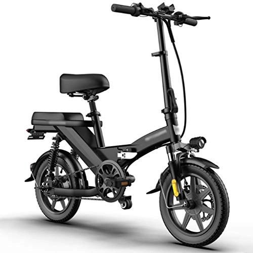 Elektrofahrräder : LJMG Elektrofahrrder Zusammenklappbarer Kompakter Elektroroller 400W 14-Zoll-City-Elektrofahrrad Urban Commuter, Hchstgeschwindigkeit 25 Km / H (Color : Black, Size : 1200wh)