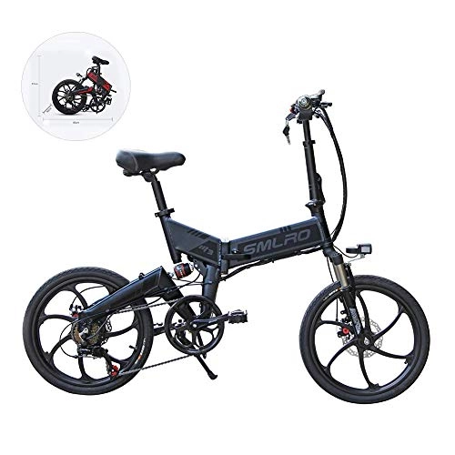 Elektrofahrräder : LKLKLK Mini Elektrisches Fahrrad, Mit Abnehmbarer Lithium-Batterie Mit LED-Scheinwerfer Ebene 5 Tempomat LCD-Instrumente (Faltbar)