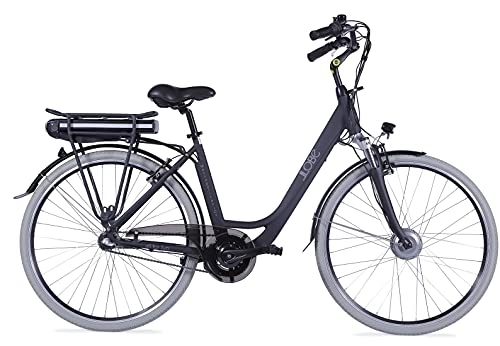 Elektrofahrräder : LLOBE City E-Bike Metropolitan Joy schwarz, 28 Zoll, Akku 36V / 10Ah, 250 Watt Motor
