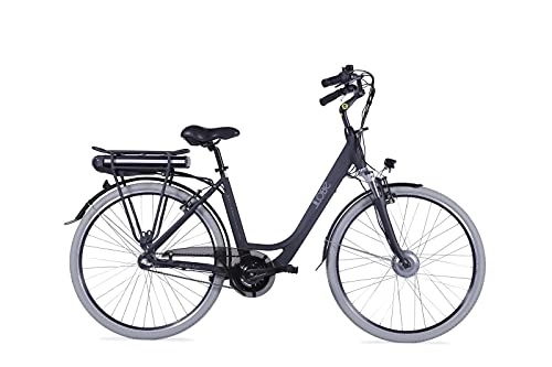 Elektrofahrräder : LLOBE City E-Bike Metropolitan Joy schwarz, 28 Zoll, Akku 36V / 13Ah, 250 Watt Motor