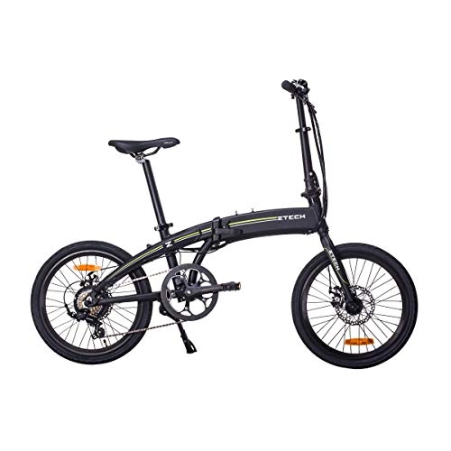Elektrofahrräder : Lunex Elektrisches Fahrrad faltbar e-Bike Tragbarer Roller USB-Ladegert Leichter Aluminiumrahmen 25 km / h Schwarz