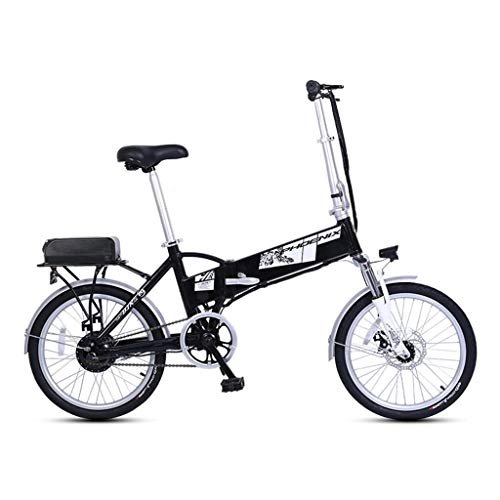 Elektrofahrräder : Luyuan Faltendes elektrisches Fahrrad-Lithium-Batterie-Moped-Mini-Erwachsenbatterie-Auto fr Mnner und Frauen (Color : White, Size : 160 * 36 * 75CM)