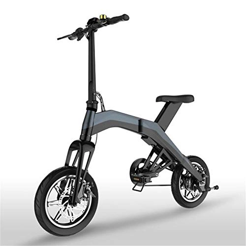 Elektrofahrräder : Lvbeis Erwachsene Elektrisches Fahrrad Faltendes Mountainbike Tragbares Pedelec E-Bike 25 KM / h E-Fahrrad Mit Hilfsmotor, Black