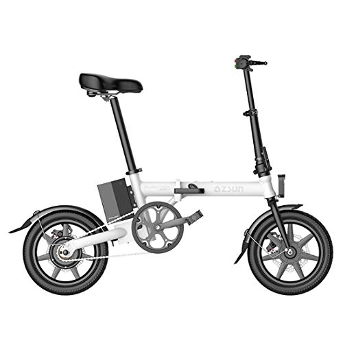 Elektrofahrräder : Lvbeis Erwachsene Elektrisches Fahrrad Faltendes Mountainbike Tragbares Pedelec E-Bike 40 KM / h E-Fahrrad Mit Hilfsmotor, White