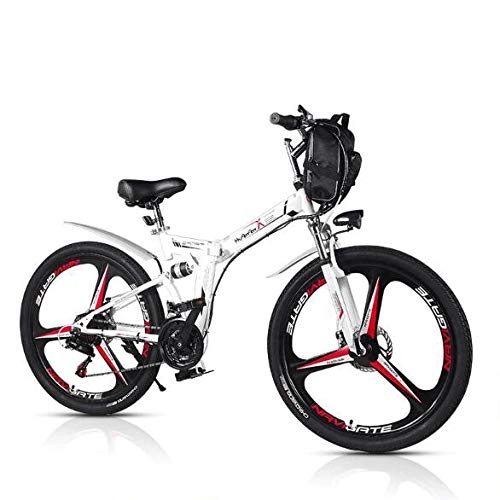 Elektrofahrräder : LXLTLB Elektrofahrrad 26Zoll E- Bike Mountainbike 48V 8AH Lithium Batterie Abnehmbarer 21 Gang Getriebe Faltbares