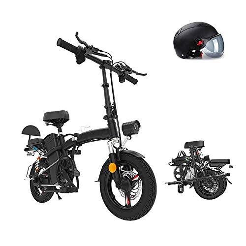 Elektrofahrräder : LZMXMYS Elektrisches Fahrrad, Folding Electric Mountain Bike 48V Abnehmbare Lithium-Batterie Strand Schnee Fahrrad 14" Ebike 350W Elektro-Moped Elektro-Fahrrder, 100KM (Size : 50KM)