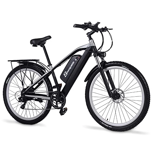 Elektrofahrräder : M90 Elektrofahrrad für Erwachsene, 29-Zoll-Mountainbike, 48V 17Ah, abnehmbare Lithium-Batterie, vordere und hintere hydraulische Bremse (48V 17Ah)