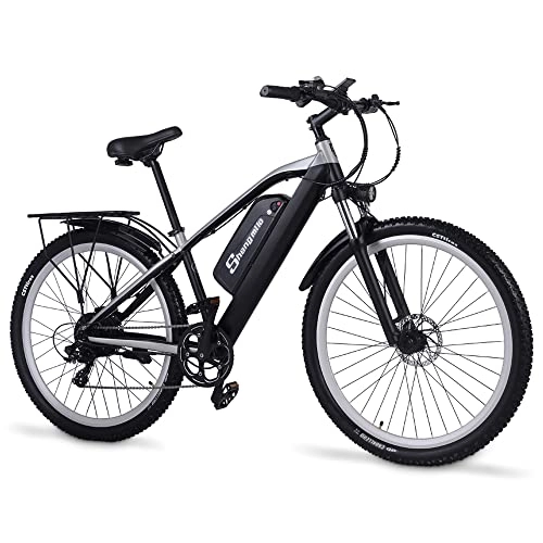 Elektrofahrräder : M90 Elektrofahrrad für Erwachsene, 29-Zoll-Mountainbike, 48V 17Ah, abnehmbare Lithium-Batterie, vordere und hintere hydraulische Bremse (Plus 1 Ersatzbatterie)