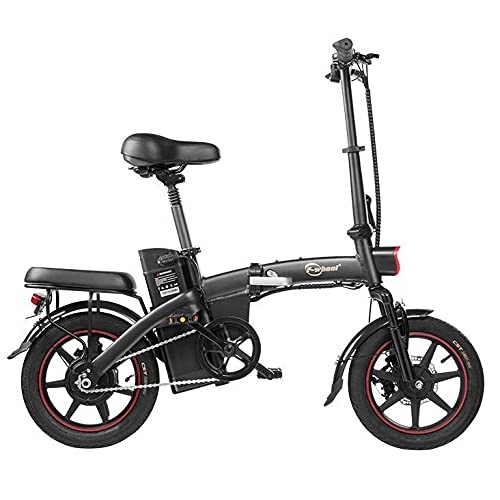 Elektrofahrräder : Mada Unisex-Adult A5 Standard E Bike, Schwarz, One Size