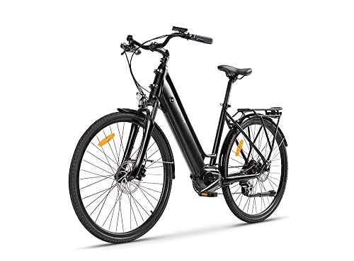 Elektrofahrräder : MAGMOVE 28 Zoll City E-Bike 250W Mittelmotor 13Ah Wechselakku, 8-Gang-Getriebe Doppelscheibenbremsen, Elektrofahrrad für City Cycling, Outdoor, Urban Bike für Erwachsene