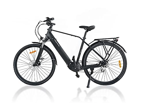 Elektrofahrräder : MAGMOVE Elektrofahrrad, 28 Zoll 250W Mittelmotor 25 km / h City E-Bike mit 13Ah abnehmbarem Akku, 8-Gang Getriebe Doppelscheibenbremsen, Geeignet für City Cycling, Outdoor