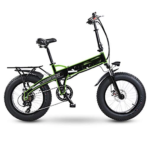 Elektrofahrräder : Magnesis Mountainbike 500W 20" Fettreifen Elektrisch klappbares Strand-Snowbike für Erwachsene, Aluminium-Elektroroller 7-Gang-E-Bike mit Abnehmbarer 48V12, 5A-Lithiumbatterie
