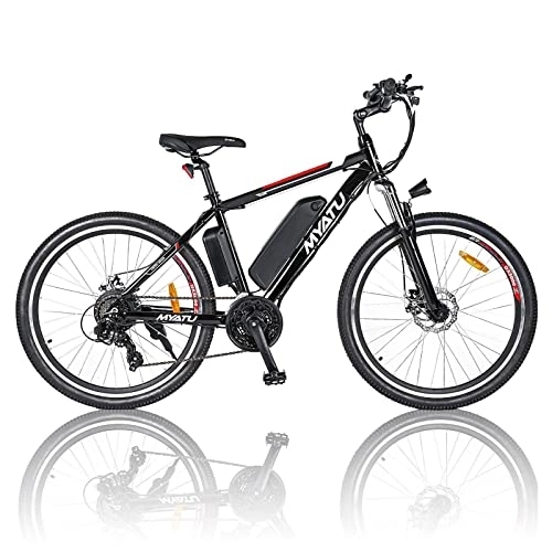 Elektrofahrräder : Meidom E-Bike 26 Zoll Elektrofahrrad mit LCD Display, 36V 12.5Ah Lithium-Batterie, 250W Motor, Doppelscheibenbremsen, Shimano 21 Gänge E-Mountainbike