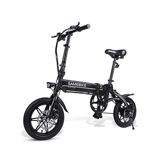 Elektrofahrräder : melysEU Zusammenklappbares elektrisches Fahrrad / E-Bike mit 36V 7, 5AH Lithiumbatterie 14 Zoll Rädern und 250W Hub Motor Pro Aluminiumlegierung Elektrofahrrad (Schwarz)