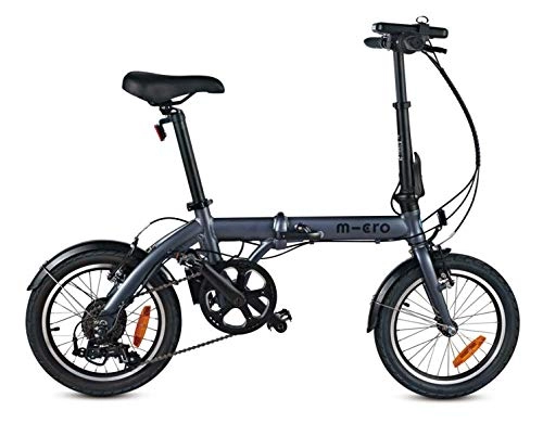 Elektrofahrräder : Micro Mobility Unisex – Erwachsene Micro ebike 16 Zoll Elektrofahrräder, Schwarz, 132cm