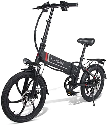 Elektrofahrräder : MIJ Elektrische Fahrrad 350 Watt 48 V 10.4AH, Falten Elektrische Fahrrad Elektrische Fahrrad für Erwachsene 7 Geschwindigkeitsgeschwindigkeit und DREI Arbeitsmodi für Erwachsene-Schwarz