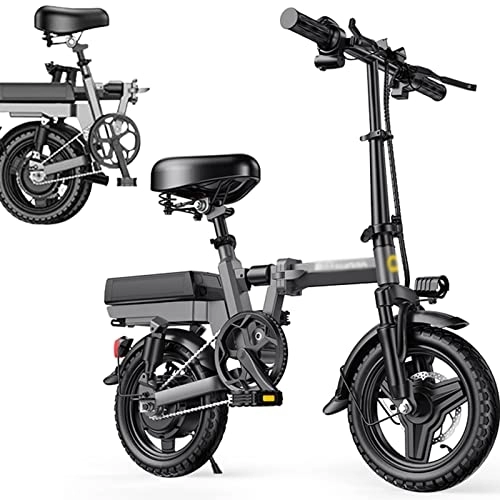 Elektrofahrräder : MIJIE Elektrofahrrad für Erwachsene, 400-W-Klapp-Elektrofahrrad, Mountainbike, intelligentes digitales Anzeigeinstrument, Handyhalterung mit USB-Ladefunktion, Fernbedienung (25A (125km))