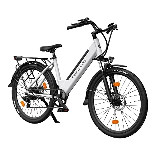 Elektrofahrräder : MJK 26 Zoll A26SXE E-Bike, Elektrofahrrad Cityräder Li-Batterie 10.4 Ah LCD Bildschirm E Bike, Shimano 7 Gängen