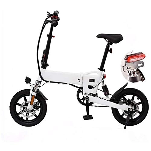 Elektrofahrräder : MMJC Elektrisches Fahrrad, zusammenklappbar, City-Fahrräder mit Doppelscheibenbremsen, Elektrofahrrad, Leistungsunterstützung, max. Geschwindigkeit 25 km / h, für Erwachsene, 50 km