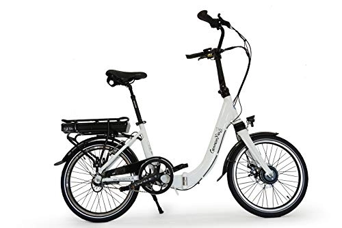Elektrofahrräder : Mobilemaster Light E-Bike 20 Zoll E-Faltrad Klapprad 19kg 36V 80km (Weiß mit Drehmomentsensor)