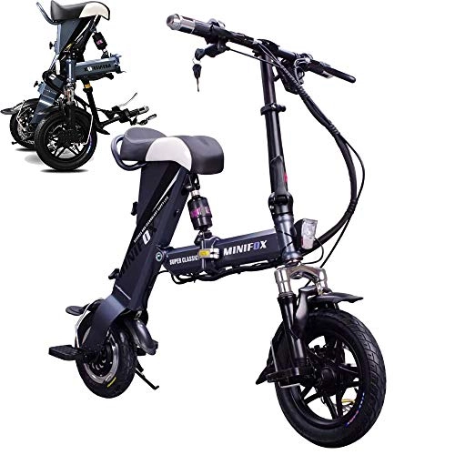 Elektrofahrräder : MRMRMNR Faltbares E-Bike Für Erwachsene 48V 250W Tragbar Intelligent E-Bike Klapprad Für Männer Und Frauen, 3-Gang-Getriebe, Fernbedienung, 120 Kg Lager, Mit Batteriemanagementsystem