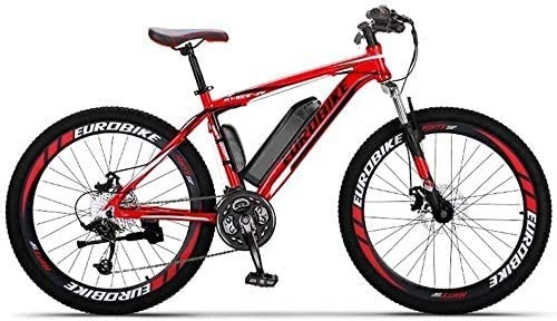 Elektrofahrräder : MU Adult Electric Mountain Bike, 36V-Lithium-Batterie, Luft-Und Raumfahrt Aluminiumlegierung 27 Speed-Elektro-Fahrrad-26-Zoll-Räder, a, 60Km