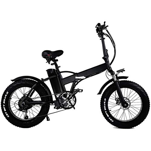 Elektrofahrräder : MXCYSJX Elektrischer Faltrad-Fettreifen 20 * 4"mit 48 V 15 Ah Lithium-Ionen-Batterie 500 W Motor, City Mountain Bicycle Booster 100-120 km