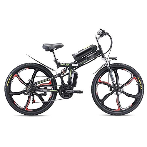 Elektrofahrräder : MXYPF Elektrofahrrad Mountainbike, 26-Zoll-Elektrofahrrad 350w-48v / 8ah Lithiumbatterie-21-stufige Hybrid-Leichtbau-Klapprahmen-Scheibenbremse Mit Hohem Kohlenstoffstahl Und Variabler Geschwindigkeit