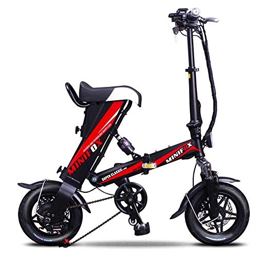 Elektrofahrräder : MXYPF Klappbares E-Bike, 12-Zoll-36-V / 8-Ah-Lithiumbatterie, Elektrisches Fahrrad, Leichte Aluminiumlegierung, Rahmenscheibenbremse, Hchstgeschwindigkeit 20 Km / H - Ausdauerleistung 30 Km