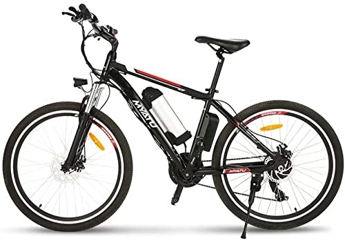 Elektrofahrräder : MYATU Elektrofahrrad Moutainbike，26 Zoll，mit 21-Gang Shimano Kettenschaltung，250W Motor, 36V 10.4Ah Lithium-Ionen-Akku, Alu-Rahmen，25 km / h, für Damen und Herren schwarz