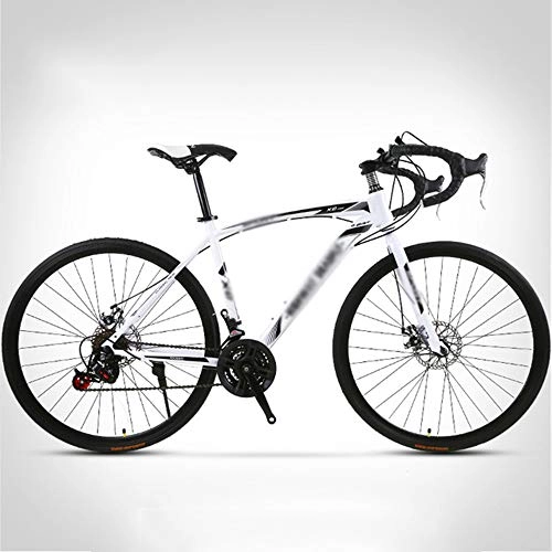 Elektrofahrräder : NA ZGGYA Straßenräder, 24-Gang-Fahrräder, Dual-Scheibenbremsen, Rahmen mit hoher Kohlenstoffstahl, Bycics Hybrid, 26-Zoll-Road-Bikes E-Bikes für Männer-Berg