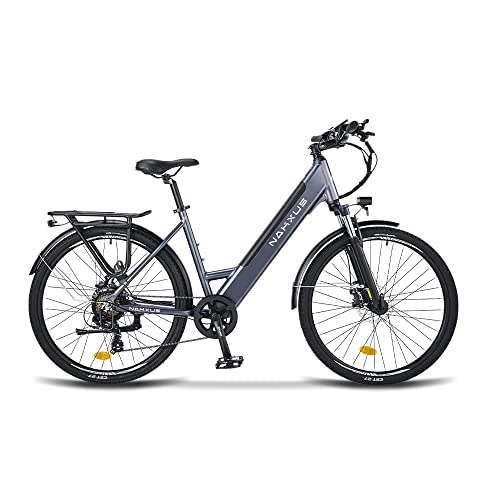 Elektrofahrräder : nakxus 26M208 E-Bike, Elektrofahrrad 26'' Trekkingrad E-Citybike mit 36V 12.5Ah Lithium-Akku bis zu 100KM Lange Range, 250W Motor, EU-konform Klapprad mit App，Grau