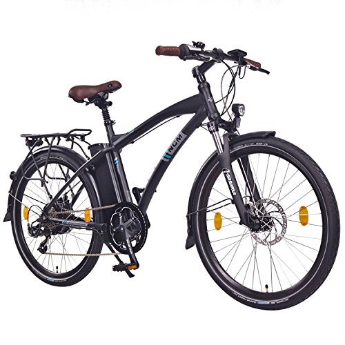 Elektrofahrräder : NCM Essen 36V 26" Zoll Urban City E-Bike, 250W Bafang Heckmotor, 13Ah 468Wh Li-Ion Akku, Shimano Nexus 7 Gang Schaltung, matt schwarz (Matt Schwarz 26")