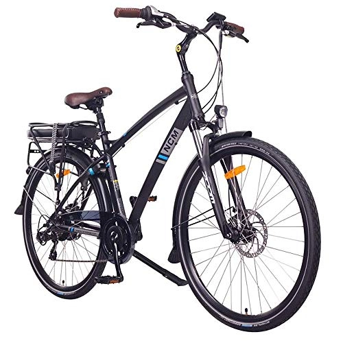 Elektrofahrräder : NCM Hamburg E-Bike City Rad, 250W, 36V 13Ah 468Wh Akku, 28” Zoll (28" Schwarz)