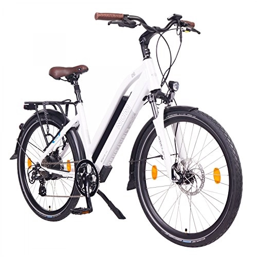 Elektrofahrräder : NCM Milano 48V, 26" Urban Trekking E-Bike Elektrofahrrad Pedelec, 250W 13Ah 624Wh, weiß, schwarz (Weiß, 26")