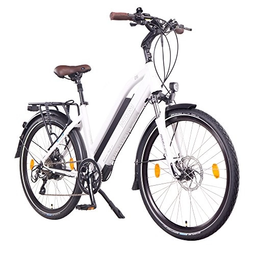 Elektrofahrräder : NCM Milano Plus Urban E-Trekking E-Bike 48V 16Ah 768Wh Weiß 26
