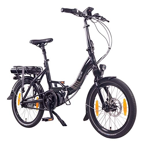 Elektrofahrräder : NCM Paris MAX N8R E-Bike, E-Faltrad, 250W, 36V 14Ah 504Wh Akku, 20” Zoll (Schwarz mit Rollenbremse (N8R))