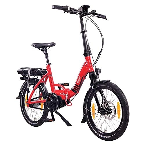 Elektrofahrräder : NCM Paris MAX N8R / N8C E-Bike, E-Faltrad, 250W, 36V 14Ah 504Wh Akku, 20” Zoll (Rot mit Rücktrittbremse (N8C)