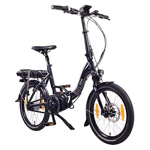 Elektrofahrräder : NCM Paris MAX N8R / N8C E-Bike, E-Faltrad, 250W, 36V 14Ah 504Wh Akku, 20” Zoll (Schwarz mit Rücktrittbremse (N8C)