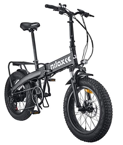 Elektrofahrräder : Nilox Unisex-Adult eBike J4, Black Matt, Medium