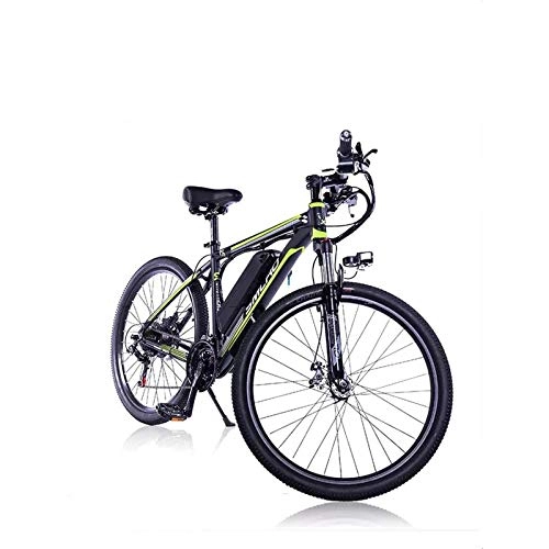 Elektrofahrräder : Not application Elektrofahrrad Mountainbike, 26" Elektrisches Fahrrad, Mit 48V 18Ah 1000W Lithium-Batterie Und Shimano 21-Gangblack Green