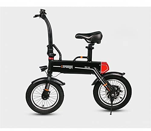 Elektrofahrräder : NUOLIANG Phain Elektrische Faltauto Mini-Licht-Falten-Elektroauto, schwarz, 14