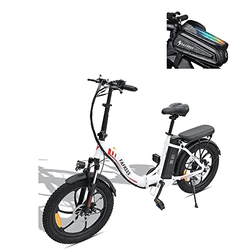 Elektrofahrräder : Offiziell ] Fatbike F20 E Bike 36V / 15Ah 3, 0 Zoll Fat Tire Batterie 20 Zoll Mountainbike für Herren und Damen 250W Shimano 7S bis zu 25km / h, E-Faltrad Elektrofahrrad bis zu 90-120km