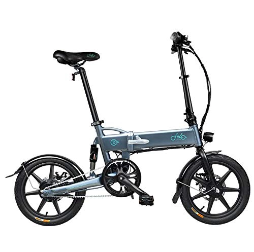 Elektrofahrräder : ONLYU 16-Zoll-Folding Elektro-Bike, 36V 250W Faltbare E-Bike Mit Abnehmbarer, Großer Kapazität 7.8Ah Batterie, Leichtes Fahrrad Für Erwachsene Teen, Grau